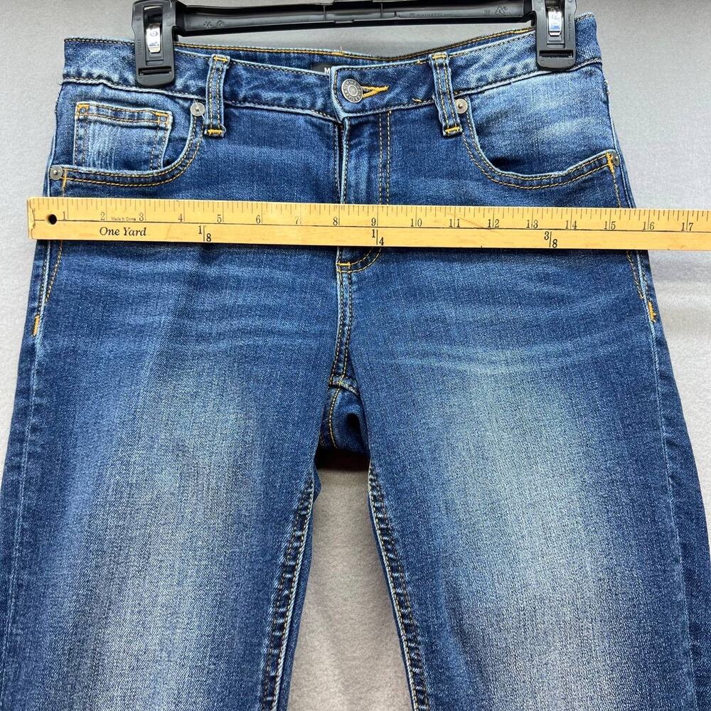 Miss Me Women's Ankle Skinny Size 27 (4) Medium Denim Wash Embroidered Ankles - Picture 3 of 12